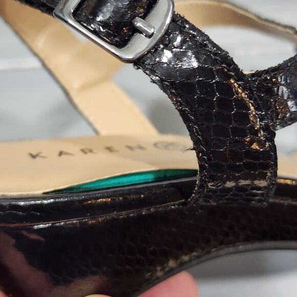 Karen Scott Carmeyy Sandals‎ 5.5 M Black Open Toes FLAW - Picture 2 of 14